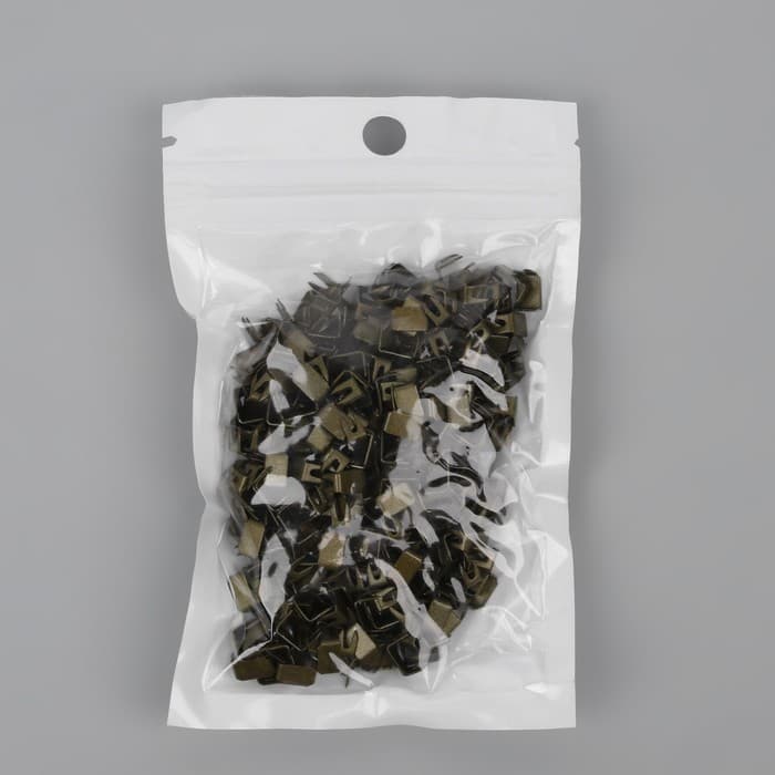 Нижний ограничитель для молнии, металлический, №5, 500±15 шт., антик