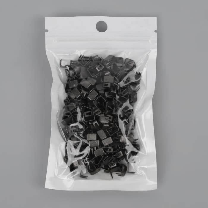 Нижний ограничитель для молнии, металлический, №5, 500±15 шт., цвет чёрный никель