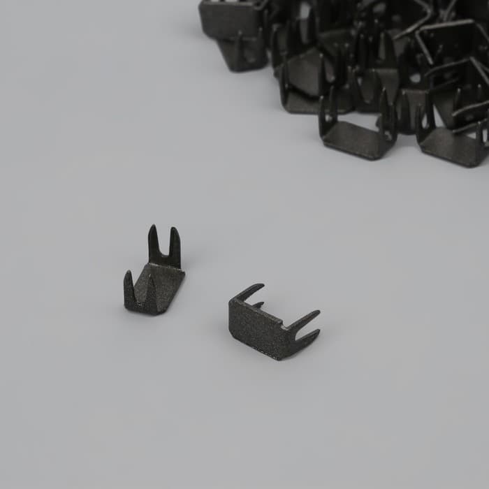 Нижний ограничитель для молнии, металлический, №8, 500±20 шт., цвет чёрный никель