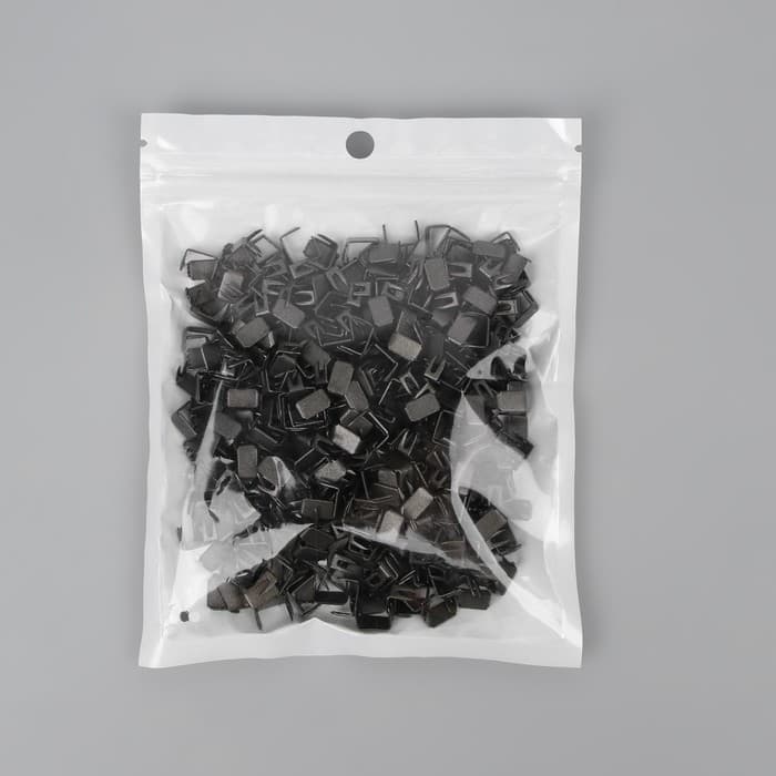 Нижний ограничитель для молнии, металлический, №8, 500±20 шт., цвет чёрный никель