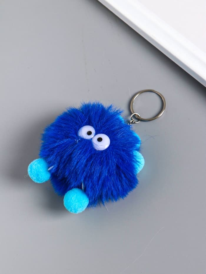 Брелок для ключей на кольце «Пушистик с ушками», мягкий, на сумку, рюкзак, 10 см, МИКС