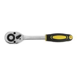 Вороток с трещоткой ТУНДРА, CrV, квадрат 1/2", 2К рукоятка, 24 зуба, 250 мм