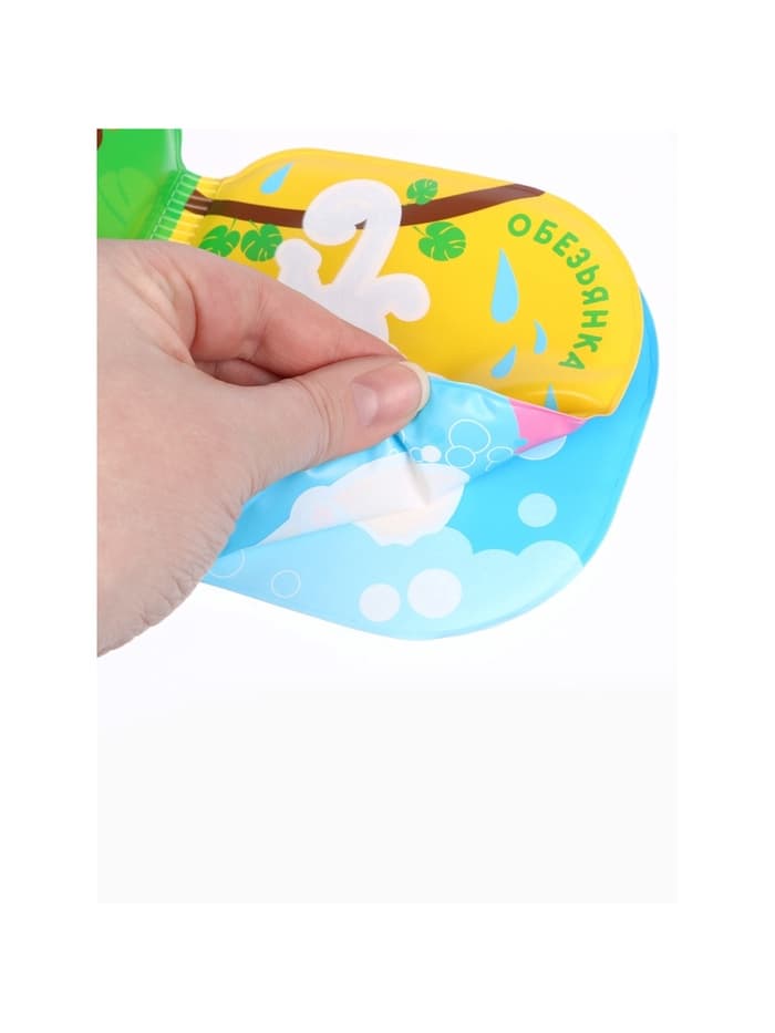 Книжка - игрушка для купания в ванной Крошка Я «Изучаем животных», водная раскраска, набор 3 шт.