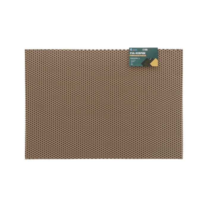 Коврик eva универсальный Grand Caratt, Соты 46×66 см, бежевый