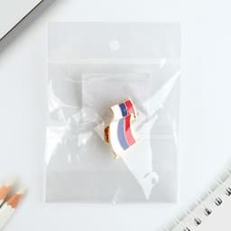 Значок «Флаг России», 3×2.2 см