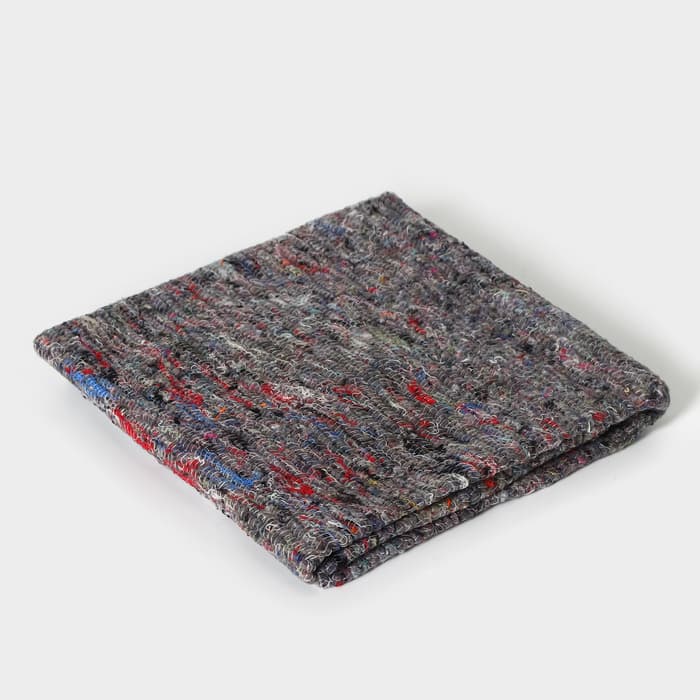 Салфетка - тряпка хозяйственная Доляна, 50×60 см, плотность 180 г/м², строчка 2.5 мм, с оверлоком, серая