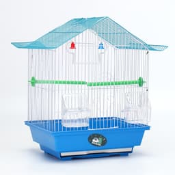 Клетка для птиц укомплектованная Bd-1/1d, 30×23×39 см, голубая
