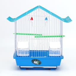 Клетка для птиц укомплектованная Bd-1/1d, 30×23×39 см, голубая