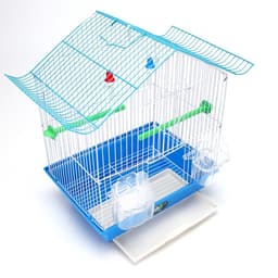 Клетка для птиц укомплектованная Bd-1/1d, 30×23×39 см, голубая
