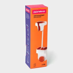 Держатель для фена Доляна, подставка под ванные принадлежности, 33.5×9×7.5 см, белый