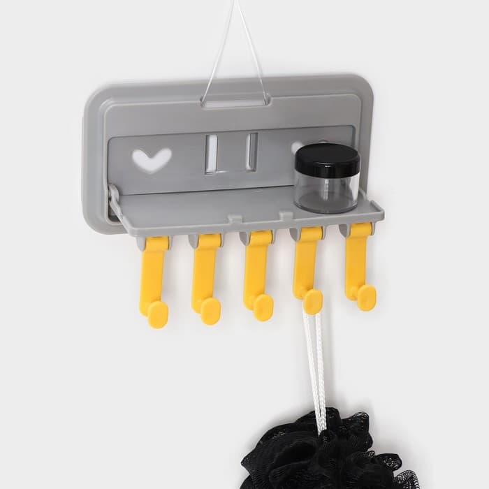 Держатель для ванных и кухонных принадлежностей, 17×7×11 см, серый