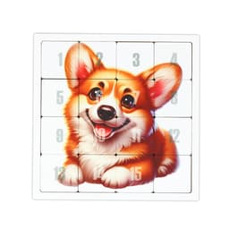 Настольная игра логическая Задира-плюс «Пятнашки. Корги», 22×22 см, головоломка