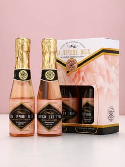 Подарочный набор ЧИСТОЕ СЧАСТЬЕ «Ты лучше всех!»: гель для душа и пена для ванны шампанское, 2×250 мл