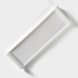 Блюдо для подачи BellaTenero, 29.5×9×2.3 см, с бамбуковой вставкой, фарфор, белое