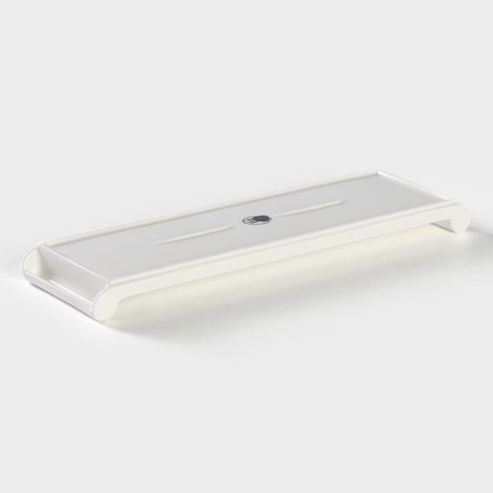 Блюдо для подачи BellaTenero, 29.5×9×2.3 см, с бамбуковой вставкой, фарфор, белое