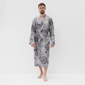 Халат домашний KAFTAN «Дракон», размер 52-54, серая