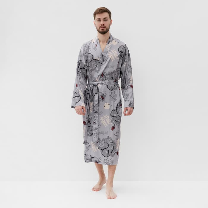 Халат домашний KAFTAN «Дракон», размер 52-54, серая