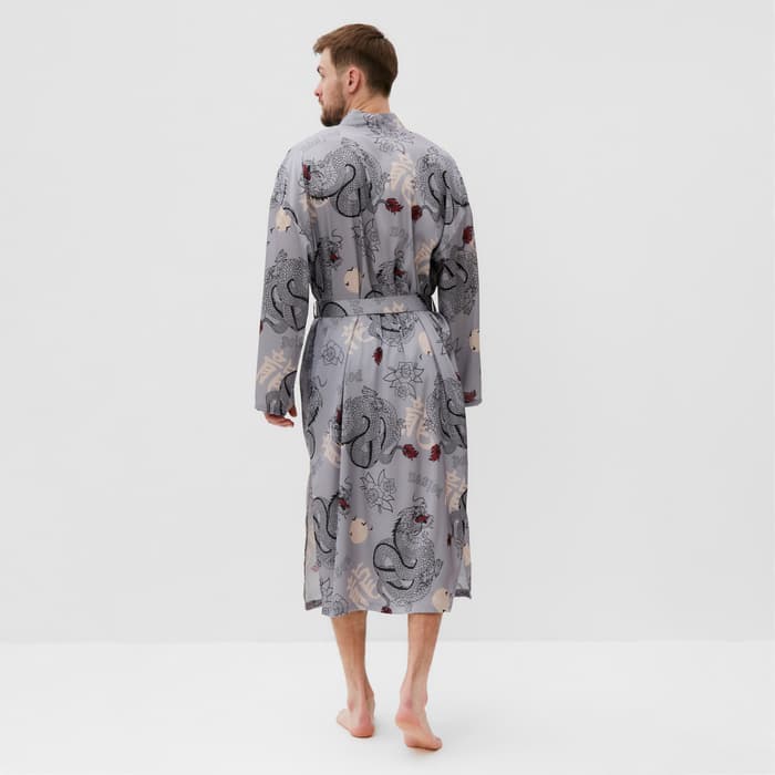 Халат домашний KAFTAN «Дракон», размер 52-54, серая