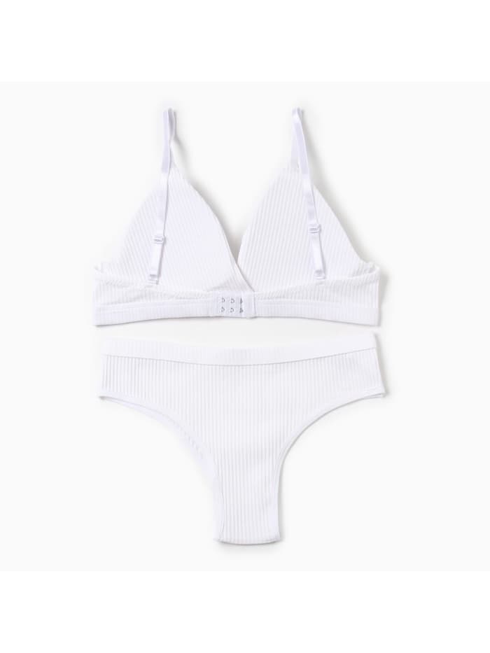 Комплект нижнего белья женский (топ, трусы) Collorista, белый, размер 46-48