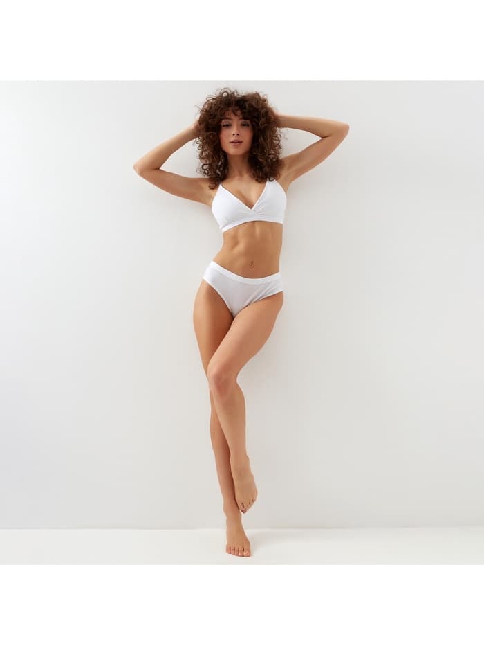 Комплект нижнего белья женский (топ, трусы) Collorista, белый, размер 46-48