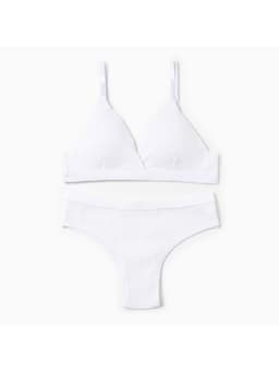 Комплект нижнего белья женский (топ, трусы) Collorista, белый, размер 46-48