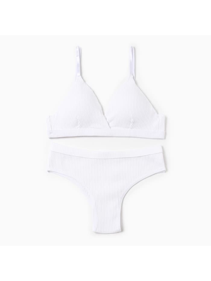 Комплект нижнего белья женский (топ, трусы) Collorista, белый, размер 46-48