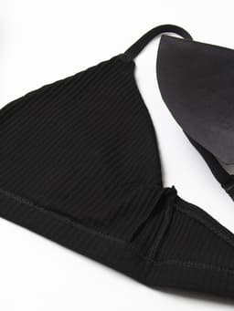 Комплект нижнего белья женский (топ, трусы) Collorista, чёрный, размер 46-48