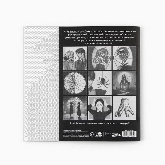 Раскраска-антистресс по точкам «Готические подруги», 20 стр