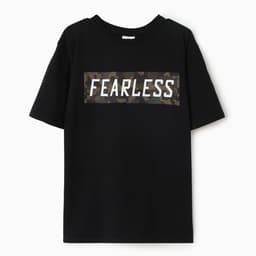 Футболка мужская FEARLESS, цвет чёрный, размер 52