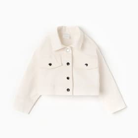 Рубашка верхняя укороченная детская «Крошка Я», рост 86-92 см, молочная