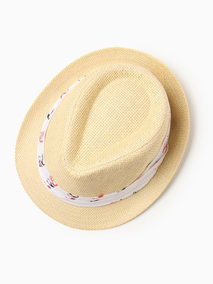 Шляпа мужская MINAKU, размер 58, молочная