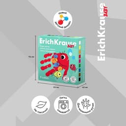 Гуашь пальчиковая, 9 цветов × 20 мл, ErichKrause Baby, с Алоэ Вера