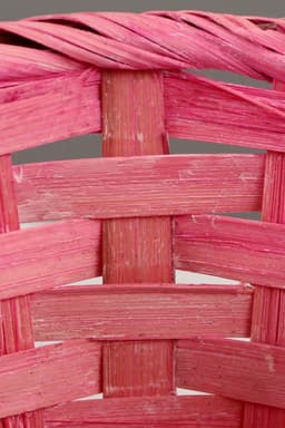 Корзина плетёная для хранения, 13×13×9.5 см, ручка h=21 см, бамбук, светло - розовая, Greengo