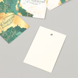 Бирка картон «С Юбилеем. Малахит», набор 10 шт. (5 видов), 4×6 см