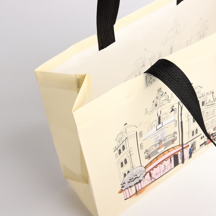 Сумка хозяйственная без застёжки, цвет бежевый