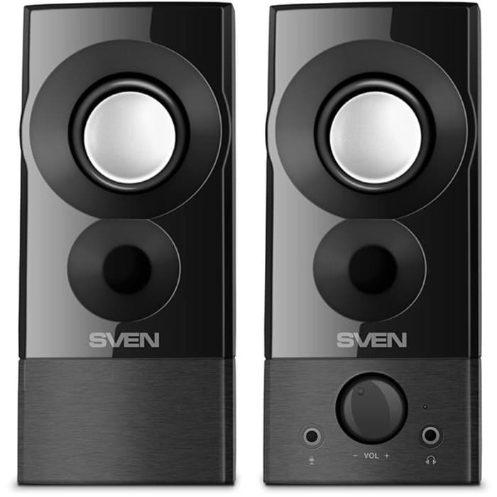 Колонки Sven 357, формат акустики 2.0, 6 Вт, USB, чёрные