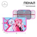 Пенал школьный, 1 секция, 13×21×4 см «Аниме подружки»