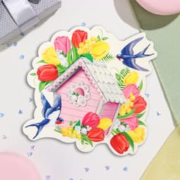 Украшение на скотче «Ласточки» 26×26 см