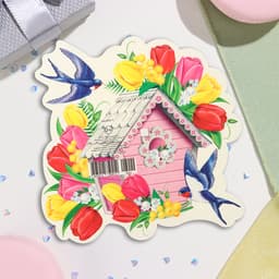 Украшение на скотче «Ласточки» 26×26 см