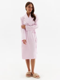 Халат домашний женский с запахом MINAKU: Home collection, розовый, размер 44