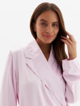 Халат домашний женский с запахом MINAKU: Home collection, розовый, размер 48