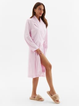 Халат домашний женский с запахом MINAKU: Home collection, розовый, размер 48