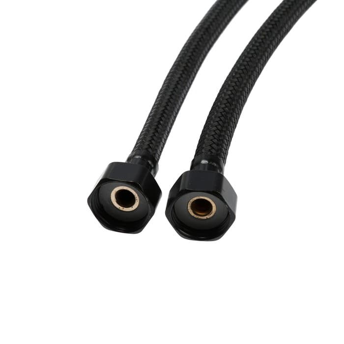 Подводка гибкая для смесителя ZEIN engr, нейлон, 1/2", М10, 80 см, набор 2 шт., черная