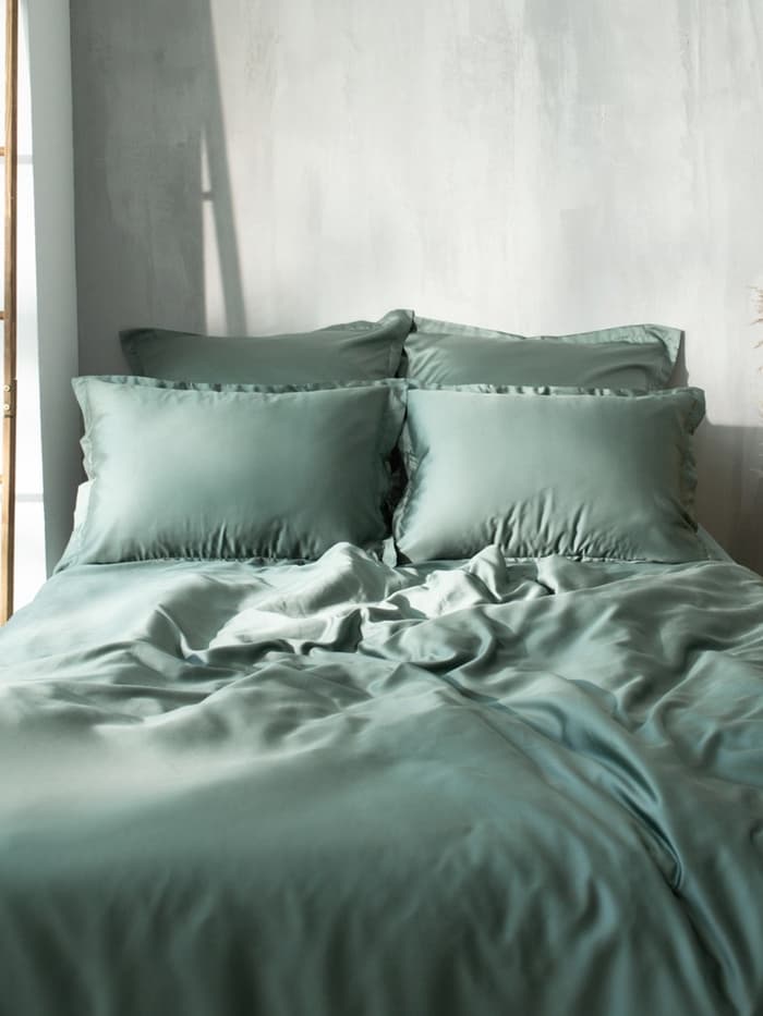 Пододеяльник евро SL Home Tencel, 200×220 см, тенсель, оливковый