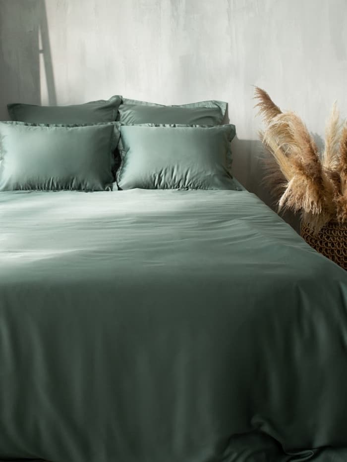 Пододеяльник евро SL Home Tencel, 200×220 см, тенсель, оливковый