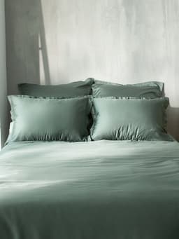 Простыня на резинке 1.5-спальная SL Home Tencel, 140×200+30 см, тенсель, оливковая
