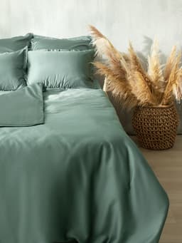 Простыня на резинке 1.5-спальная SL Home Tencel, 140×200+30 см, тенсель, оливковая