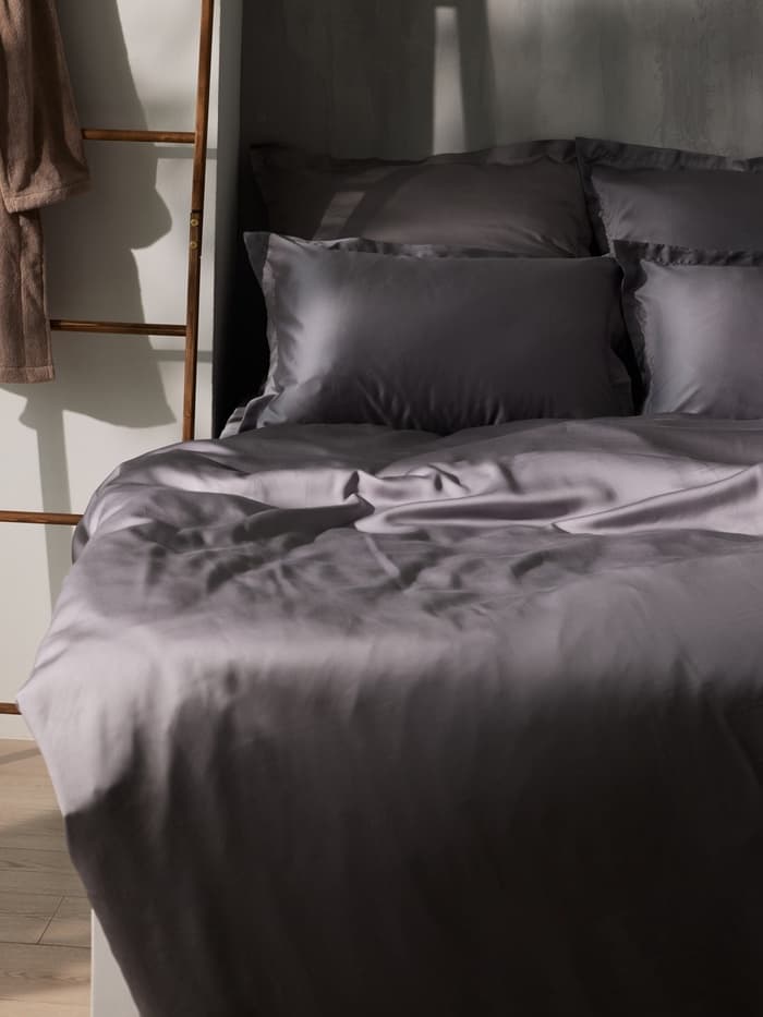 Пододеяльник 2-спальный SL Home Tencel, 180×220 см, тенсель, серый