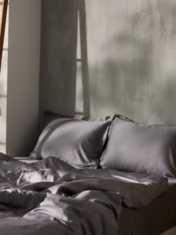 Простыня на резинке 1.5-спальная SL Home Tencel, 140×200+30 см, тенсель, серая