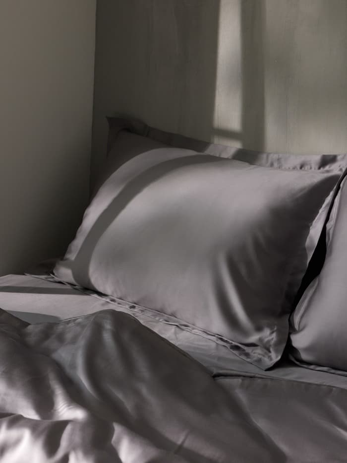 Наволочка SL Home Tencel, 50×70+3 см, тенсель, эвкалиптовое волокно 100%, серая